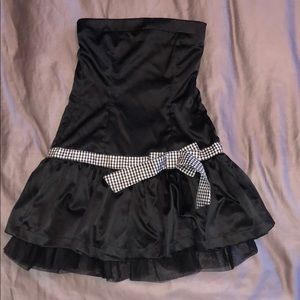 Black Strapless Cocktail Dress